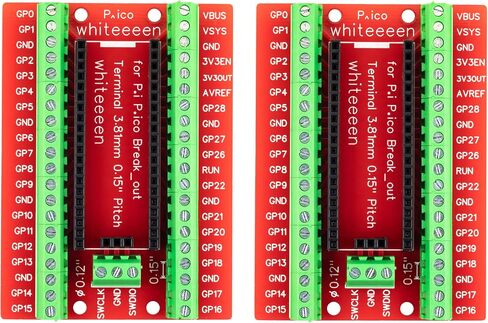 للوحة القطع الطرفية PI PICO 43 دبوس 3.81 مم متوافقة مع لوحة Raspberry Pi Pico (2 قطعة) in Kuwait