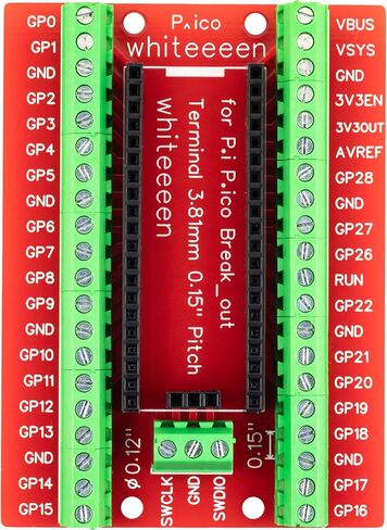 للوحة القطع الطرفية PI PICO 43 دبوس 3.81 مم متوافقة مع لوحة Raspberry Pi Pico (2 قطعة) in Kuwait