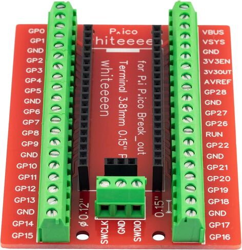 للوحة القطع الطرفية PI PICO 43 دبوس 3.81 مم متوافقة مع لوحة Raspberry Pi Pico (2 قطعة) in Kuwait