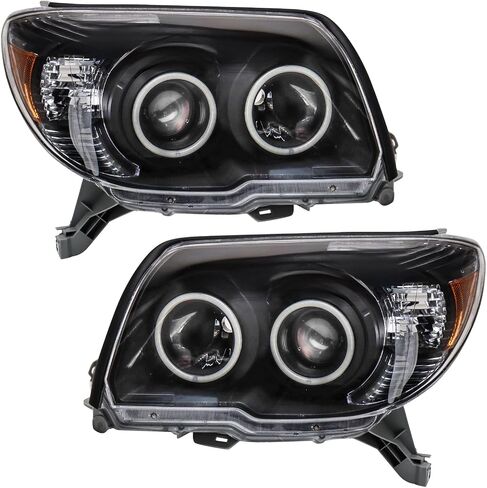 TRQ Headlight Assembly Set Headlights Driver & Passenger Side Halogen Compatible with 2006-2009 Toyota 4Runner TO2502164 TO2502165 TO2503164 TO2503165 in Kuwait