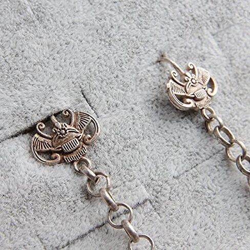 1Pcs Chinese Antique Tibetan Silver Inlaid Jade Earrings Chinese Jade Earrings Jewels in Saudi Arabia