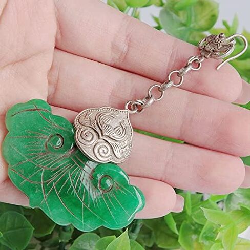 1Pcs Chinese Antique Tibetan Silver Inlaid Jade Earrings Chinese Jade Earrings Jewels in Saudi Arabia