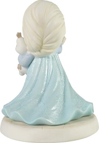 Precious Moments Disney Showcase Frozen | There's Snow Like You Bisque Porcelain Figurine | Elsa & Olaf | Disney Decor & Gifts | Hand-Painted in Saudi Arabia