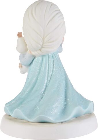Precious Moments Disney Showcase Frozen | There's Snow Like You Bisque Porcelain Figurine | Elsa & Olaf | Disney Decor & Gifts | Hand-Painted in Saudi Arabia