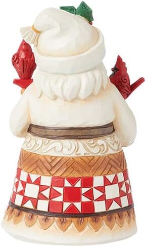 Enesco Jim Shore Heartwood Creek Santa مع تمثال بحجم نصف لتر من جوي آند كاردينالز، 5.24 بوصة، متعدد الألوان in Saudi Arabia