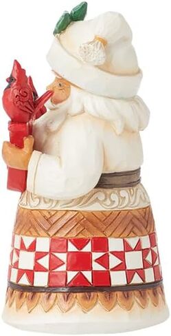 Enesco Jim Shore Heartwood Creek Santa مع تمثال بحجم نصف لتر من جوي آند كاردينالز، 5.24 بوصة، متعدد الألوان in Saudi Arabia