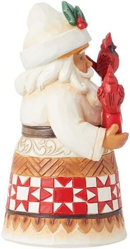 Enesco Jim Shore Heartwood Creek Santa مع تمثال بحجم نصف لتر من جوي آند كاردينالز، 5.24 بوصة، متعدد الألوان in Saudi Arabia