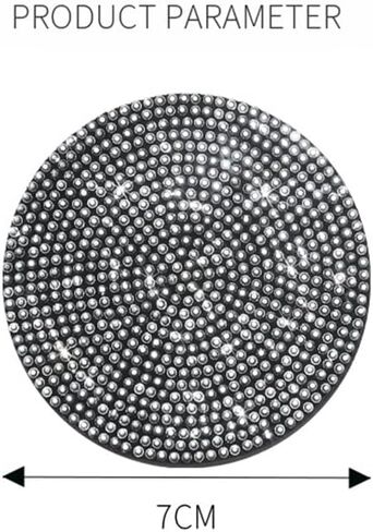 2 Pack Bling Car Cup Holder Coaster,Fashion Anti-Slip Shockproof Universal Vehicle Cup Holders Coasters Insert Bling Crystal Rhinestone Car Accessories for Women (Silver) in Kuwait