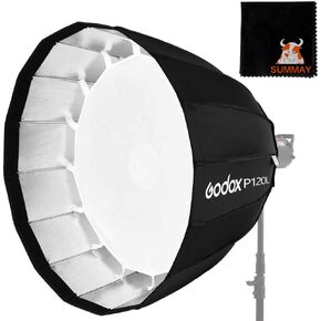 GODOX Deep Parabolic Softbox Bowens Mount Light Version P120L 120cm/48 Reflector for Studio Storbe Flash Speedlite (P120L Softbox)