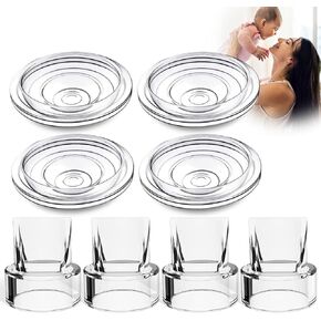 Duckbill Valves & Silicone Diaphragm Compatible with Momcozy S9pro/S12pro/TSRETE, Breast Milk Pump Replacement Accessories Kit (8 Set)