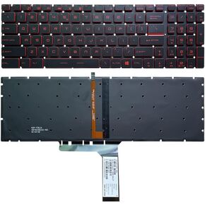 لوحة مفاتيح الكمبيوتر المحمول ذات التصميم الأمريكي KB لـ MSI GS63 GS60 GS70 GT72 GE62 GE72 PE60 PE70 GT62 GL62 GL62M GP62 GL72 GP72 PE62 GE63 GE73 GS63VR WS60 GE62VR GE73VR GT62VR، نص أحمر، إضاءة خلفية in Kuwait