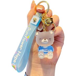 TOU-BEGUIN Cute Cartoon Animals Keychain Decoration, Soft Resin Handbag Accessories Holiday Christmas Gifts for Girls Women