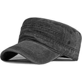 XYIYI Retro Washed Military Caps Cotton Cadet Army Caps Vintage Flat Top Cap in Saudi Arabia