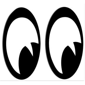 2pcs /1 Pair of Eyes/Vinyl Stickers Cartoon Funny Eyes Decals Car Motorcycle Helmet B 85
