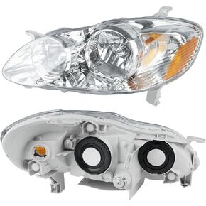 SHELITA Headlight Lamps Assembly for Toyota Corolla 2005 2006 2007 2008 8115002350 TO2502160 Driver Side and Left Side Headlamps