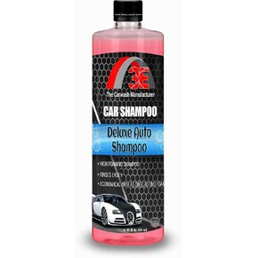 Deluxe Maxi-Suds Foaming Car Wash Soap Shampoo - Sweet Cherry Scent, Concentrated, Beginner and Professional Detailer-Friendly (Works with Foam Cannons, Foam Guns or Bucket Washes) (16oz)