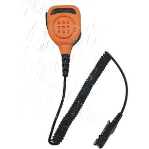 Walkie Talkie Shoulder Mic Remoter Speaker Lapel Microphone for Motorola xpr 3300e 3500e 3500 xpr3300e xpr3500e xpr3500 xpr3300 2-way Radios (Orange)