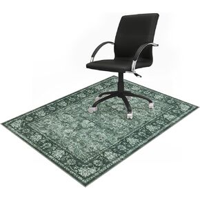 Anidaroel Office Chair Mat for Hardwood Floor, 48"x60"Non Slip Desk Chair mat, Computer Gaming Chair Mat for Rolling Chair, Low Pile Protector Rug for Home and Office