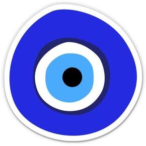 Greek Evil Eye Talisman Amulet Greece Mati - 3" Vinyl Sticker - for Car Laptop Water Bottle Phone - Waterproof Decal