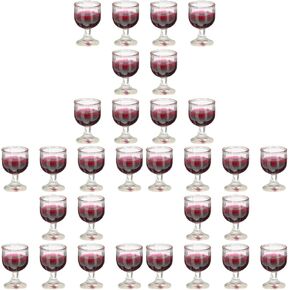 ibasenice Dollhouse Miniature Wine Glass, 30Pcs 1: 12 Miniature Cocktail Glasses Dollhouse Red Wine Glasses for Dollhouse Kitchen Accessories Decors