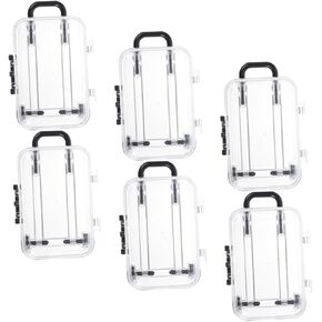 Beatifufu 6pcs Boxes Wedding Decorations Candy Boxes Suitcases Treasure Favor Boxes Mini Suitcase with Wheels Suitcase Treat Boxes Party Favor Baby Desktop Small Candy Box
