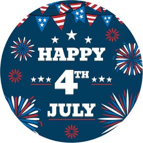 Fourth of July Stickers | Blue Patriotic Stickers | Happy 4th of July | 135pcs | 1.4 inch | USA Stickers | 4th of July Stickers