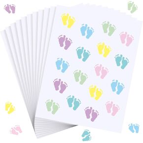 198 Pcs Baby Feet Stickers Envelope Seal Stickers Baby Shower Envelope Stickers Your Invited Stickers for Envelopes for Greeting Invitation Cards Envelope Sealing Birthday Gift Wrapping