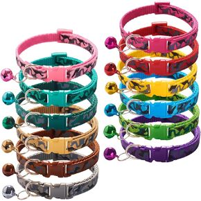 Puppy Collars-12 Pack Puppy Collars for Litter, Adjustable Puppy ID Collars Soft Nylon Whelping Collars for Newborn Litter Puppy Pets (Colorful Puppy Collars)