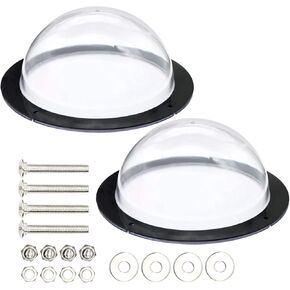 2 Packs Qlvily Dog Fence Window, 12.4" Acrylic Dome Dog Fence Peek Window, Pet Supply, Clear View Dome Pet Peek Window, for Dog Cat
