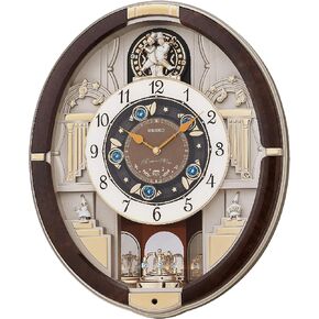 Seiko Melodies in Motion Wall Clock, Golden Trumpets