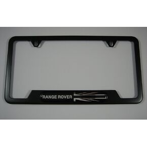 Genuine Land Rover/Range Rover Black Jack License Plate Frame - Matte Black Finish