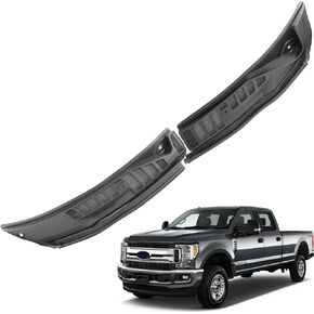 Windshield Wiper Cowl Cover Panel Compatible with Ford Super Duty F250 F350 2017-2022，Left & Right Front Windshield Wiper Cowl Grille Insert Panel, Without Nozzles Hoses