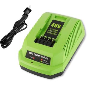 40V Charger Replacement for Greenworks 40 Volt Battery Charger Lithium Ion 29482 29252 20202 22262 29472 29462 Compatible with 40V G-MAX Power Tools