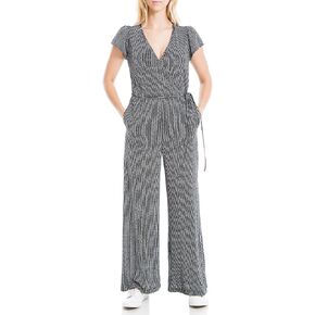Max Studio womens Crepe Jersey Short Sleeve Jumpsuit