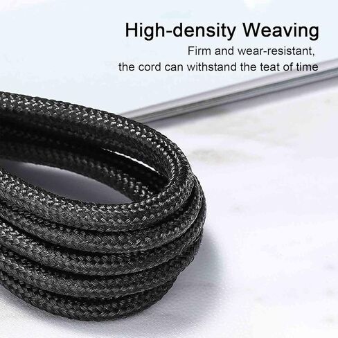 كابل USB C بطول 15 قدم إلى USB C 100 واط، سلك شحن سريع USB-C، كابل شحن Wosixima USB من النوع C متوافق مع iPhone 15، وMacBook Pro، وiPad Air 4، وiMac، وSamsung Galaxy S24/S23/S22، وGoogle Pixel 6، وPS5 ،أسود in Kuwait