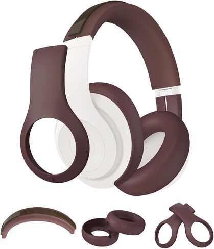 [3in1] WADVCU Accessories Silicone Case Cover for Beats Studio Pro, Anti-Scratch Outer Earphone Panel Cover/Ear Cups Cover/Headband Cover ONLY for Beats Studio Pro, Beats Headset Soft Skin-Apricot in Saudi Arabia