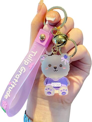 TOU-BEGUIN Cute Cartoon Animals Keychain Decoration, Soft Resin Handbag Accessories Holiday Christmas Gifts for Girls Women in Kuwait