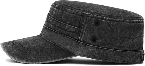 XYIYI Retro Washed Military Caps Cotton Cadet Army Caps Vintage Flat Top Cap in Saudi Arabia