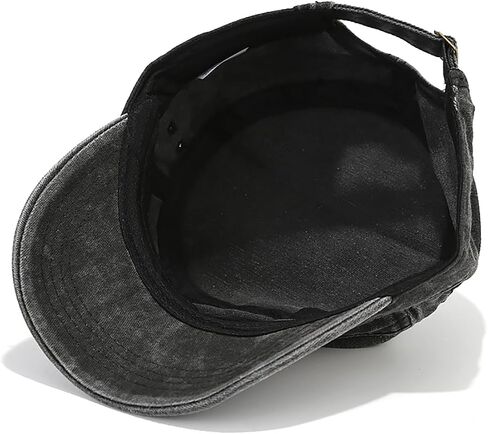 XYIYI Retro Washed Military Caps Cotton Cadet Army Caps Vintage Flat Top Cap in Saudi Arabia