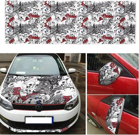 50 * 150cm/19.6 * 59" Skeleton Automotive Decals,Automotive Vinyl Wraps Car Stickers for Car Body, Motorcycle, Laptop in Saudi Arabia