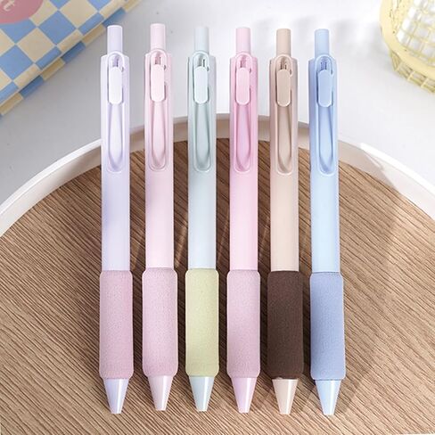 6 Pcs Colored Gel Pens Retractable Pens Cute Morandi Pens 0.5mm Gel Ink Pens Office School Pens Women Girls Boy Pens (6Pcs Morandi) in Saudi Arabia