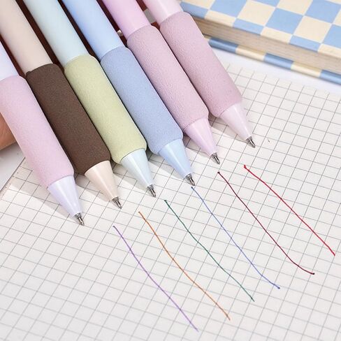 6 Pcs Colored Gel Pens Retractable Pens Cute Morandi Pens 0.5mm Gel Ink Pens Office School Pens Women Girls Boy Pens (6Pcs Morandi) in Saudi Arabia