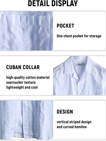 VATPAVE Mens Summer Cuban Collar Shirts Short Sleeve Button Down Beach Shirts Regular Fit Hawaiian Shirts with Pocket in Saudi Arabia