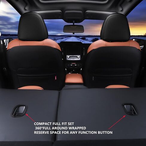 Full Coverage Leather Car Seat Covers for Subaru Forester 2014 2015 2016 2017 2018 - Custom Fit, 360° Protection,Tailored Design - Black in Saudi Arabia
