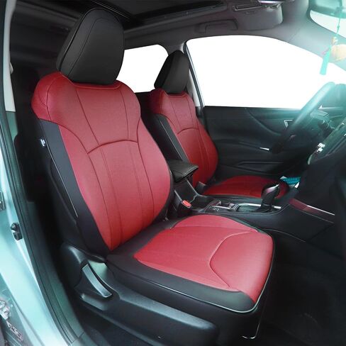 Full Coverage Leather Car Seat Covers for Subaru Forester 2014 2015 2016 2017 2018 - Custom Fit, 360° Protection,Tailored Design - Black in Saudi Arabia