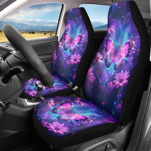 American Flag Deer Car Seat Cover Hunting Style Front Seat Covers 2 pc, Women Men Vehicle Seat Protector Car Mat Covers, Universal Fit Most Vehicle, Cars, Sedan, Truck, SUV, Van in Saudi Arabia