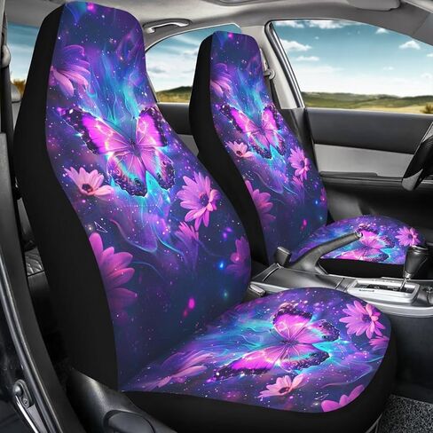 American Flag Deer Car Seat Cover Hunting Style Front Seat Covers 2 pc, Women Men Vehicle Seat Protector Car Mat Covers, Universal Fit Most Vehicle, Cars, Sedan, Truck, SUV, Van in Saudi Arabia