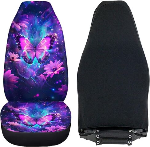 American Flag Deer Car Seat Cover Hunting Style Front Seat Covers 2 pc, Women Men Vehicle Seat Protector Car Mat Covers, Universal Fit Most Vehicle, Cars, Sedan, Truck, SUV, Van in Saudi Arabia