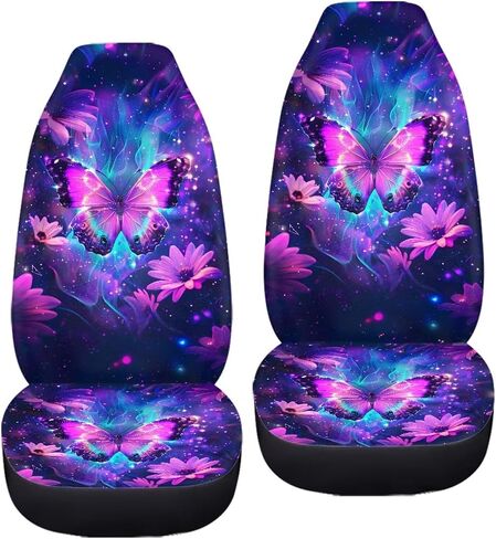 American Flag Deer Car Seat Cover Hunting Style Front Seat Covers 2 pc, Women Men Vehicle Seat Protector Car Mat Covers, Universal Fit Most Vehicle, Cars, Sedan, Truck, SUV, Van in Saudi Arabia