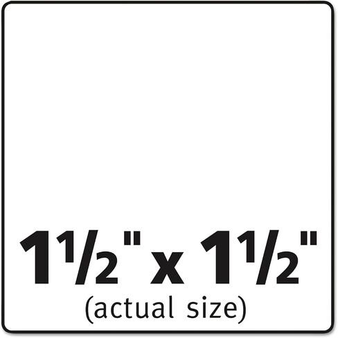 Avery Square Labels with Sure Feed and TrueBlock, 1.5 x 1.5, White, 600/Pack in Saudi Arabia